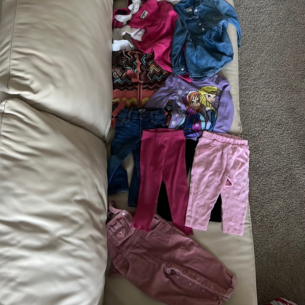 12-18 bundle girl oshkosh pink overalls